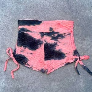 Marble Pink Booty Shorts